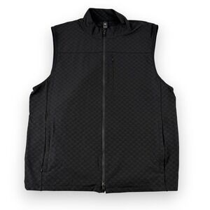 Lululemon Water Repellent Fleece Hiking Vest Mens XL Black Full Zip Textured